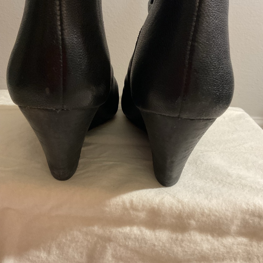Nine West Black Wedge Ankle Boots - Picture 4 of 5